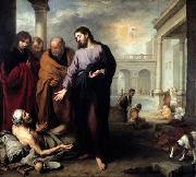 Bartolome Esteban Murillo Christ healing the Paralytic at the Pool of Bethesda Spain oil painting artist